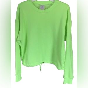 Neon Green Sweatshirt sz M Big Girl